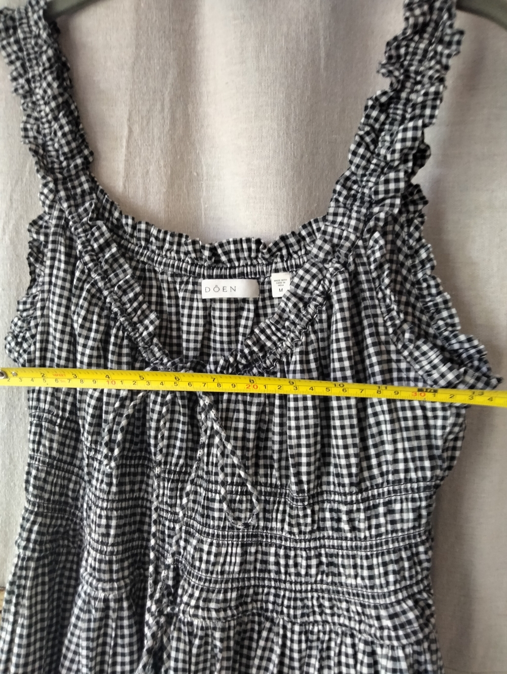 Women’s Black & White Gingham Midi Skirt, Size MEDIUM - Picture 7 of 13